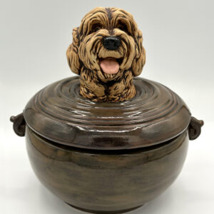 Labradoodle Vessel, Tan and Olive