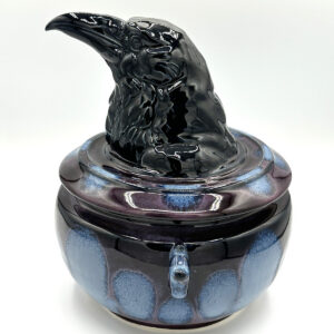 Raven Vessel, Obsidian & Iron Luster