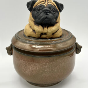 Pug Vessel, Tan & Bronze